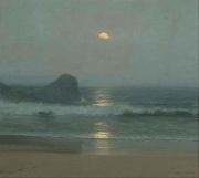 Lionel Walden Moonlight Over the Coast, oil painting by Lionel Walden France oil painting artist